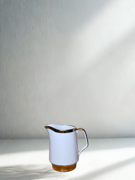 Vintage Porcelain Tea & Coffee Set with Gold Trim – Full Service for 4