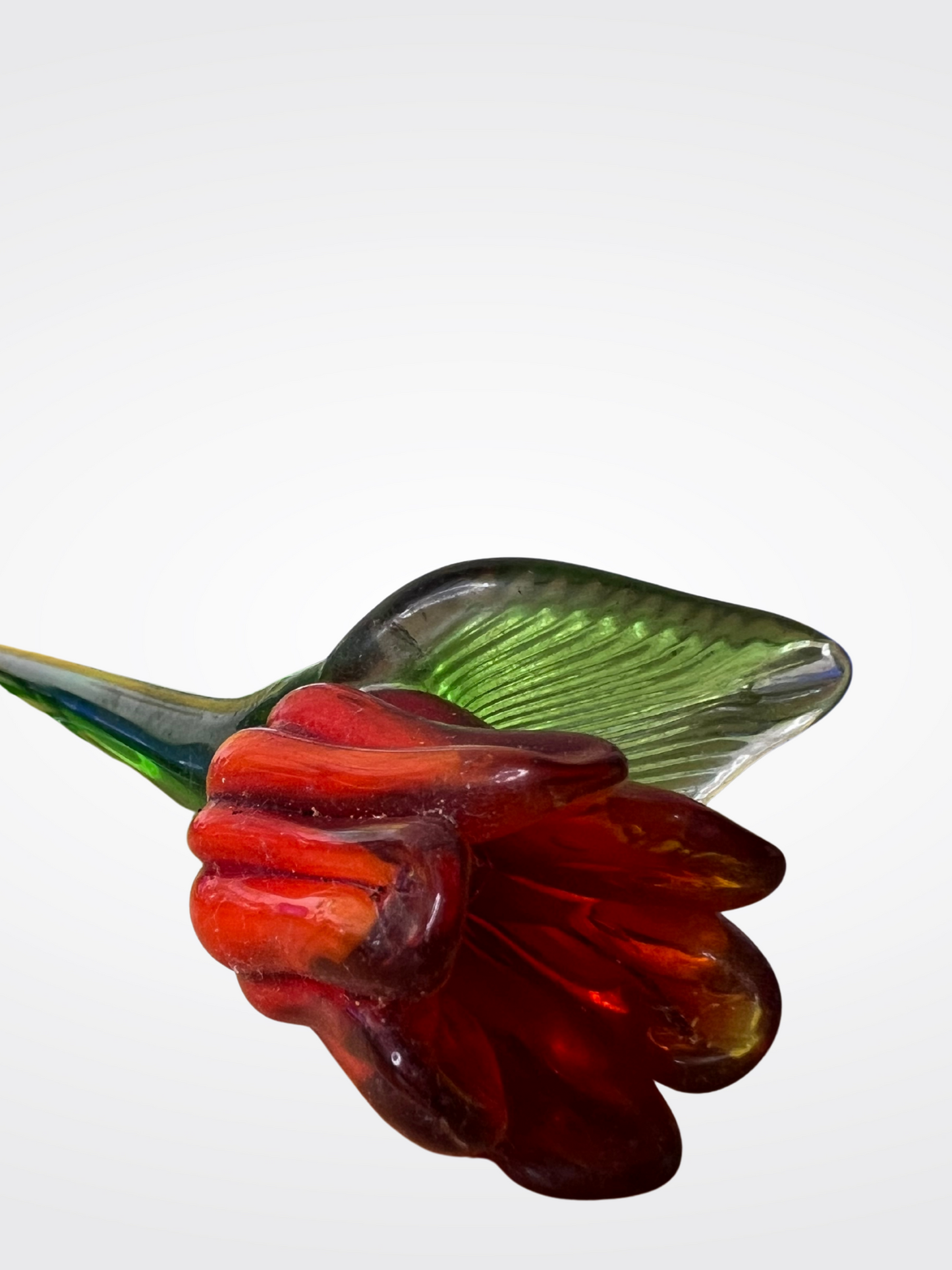 Murano Glass Blue Calla Flower Stem – Handcrafted in Venice