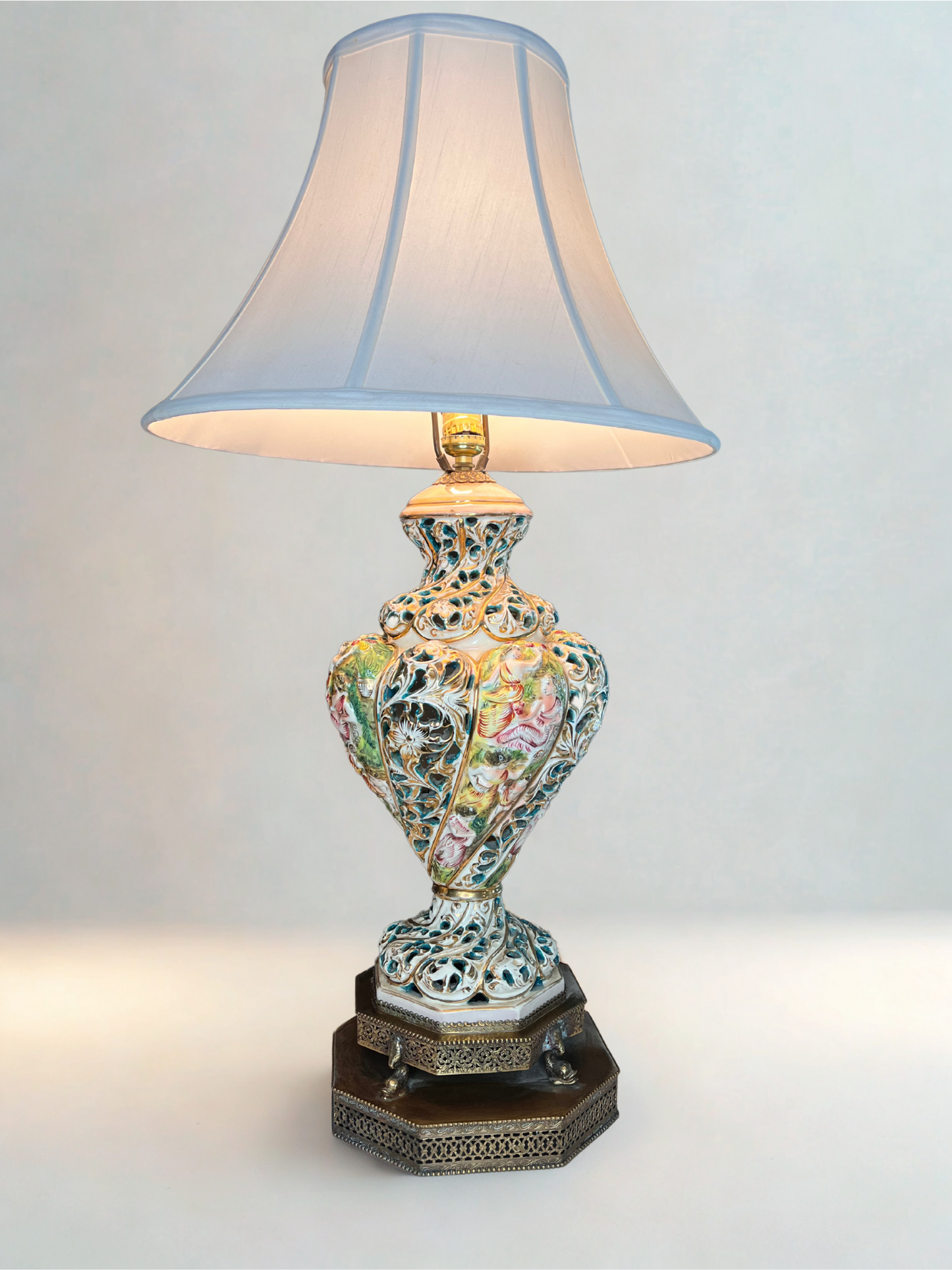 Baroque Cherub Lamp - 33 tall