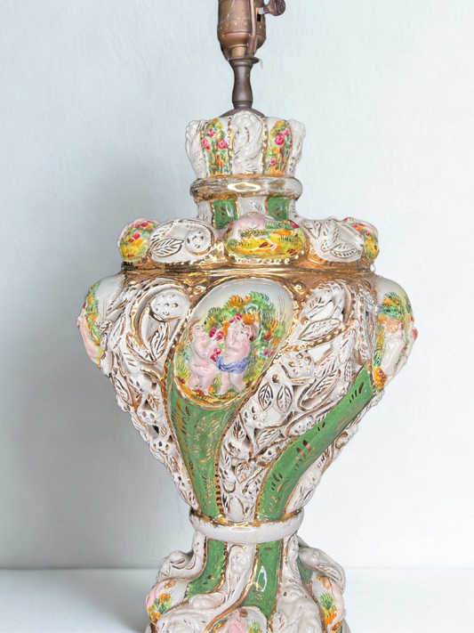 Baroque Cherub Lamp - 33 tall