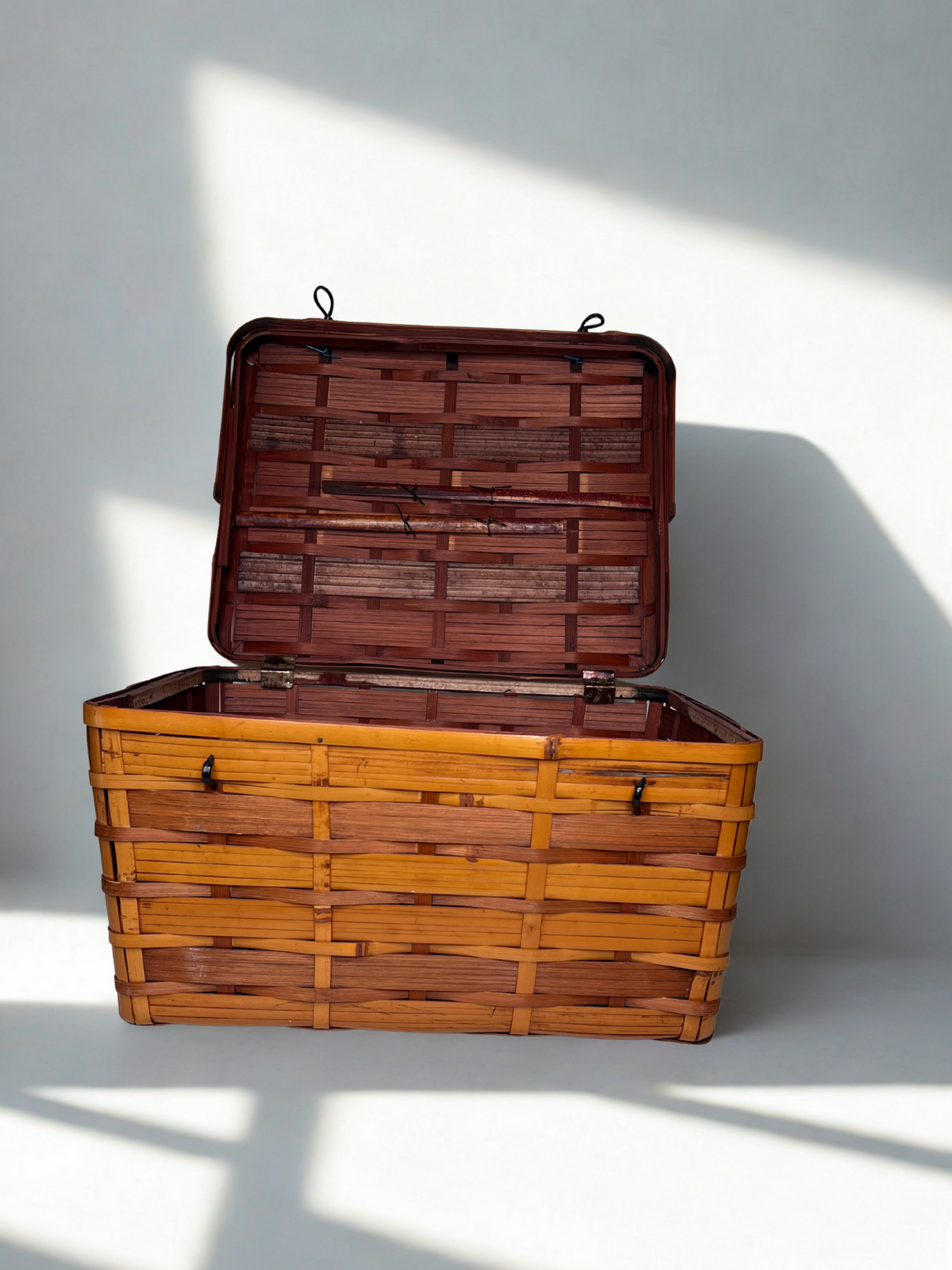 Vintage Japanese Woven Picnic Basket