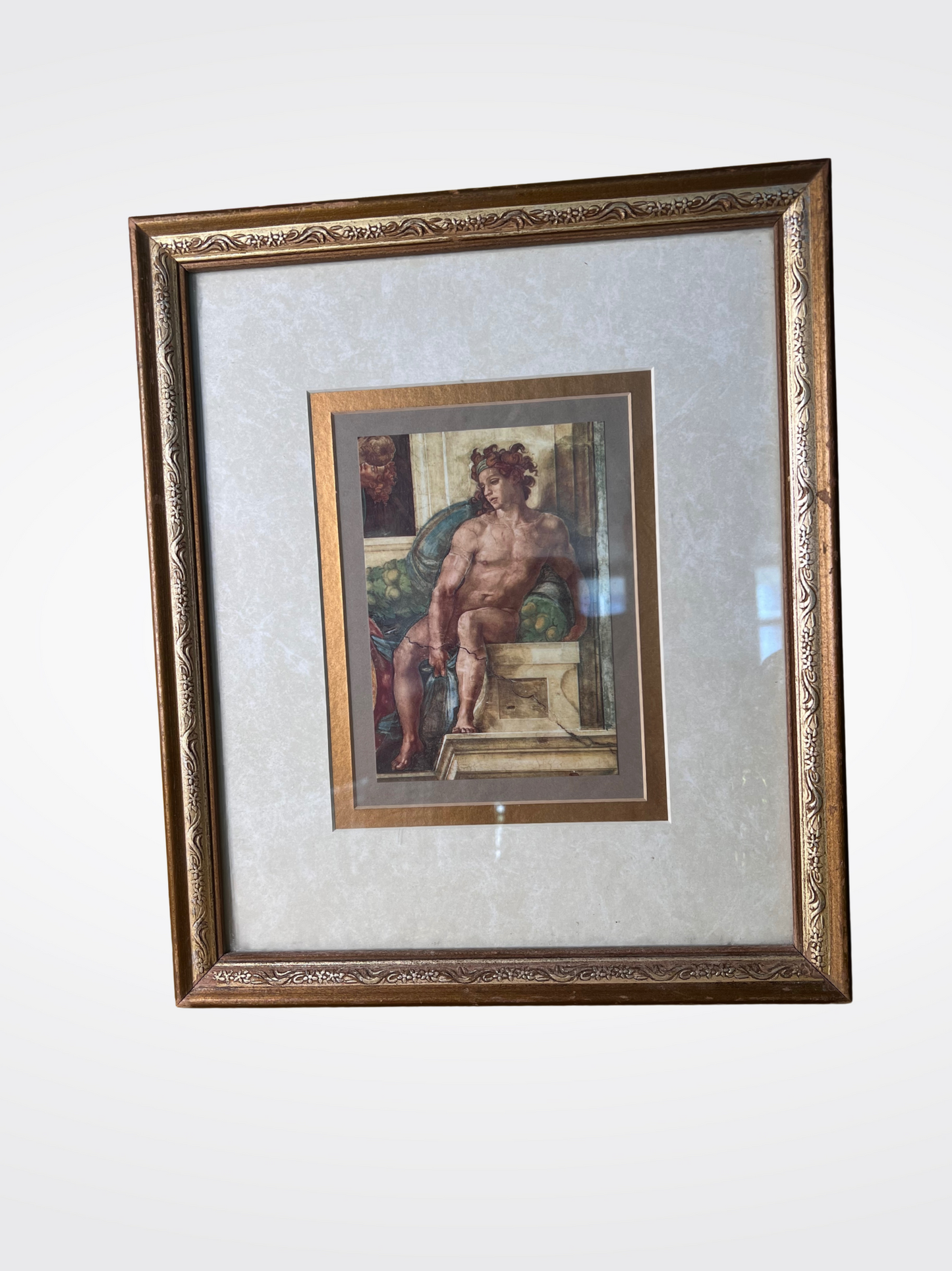 Framed Renaissance Print – Michelangelo's Prophet Jonah, Sistine Chapel