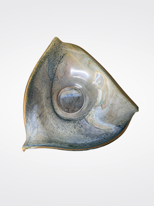 Mid-Century Freeform Murano Style Art Glass Bowl