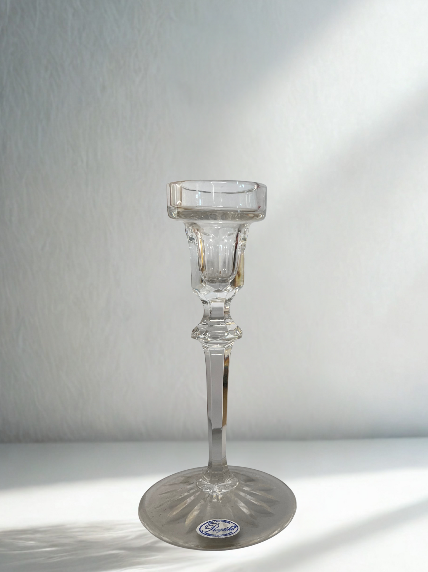 Vintage Rogaska Crystal Candlestick Holder – Made in Yugoslavia