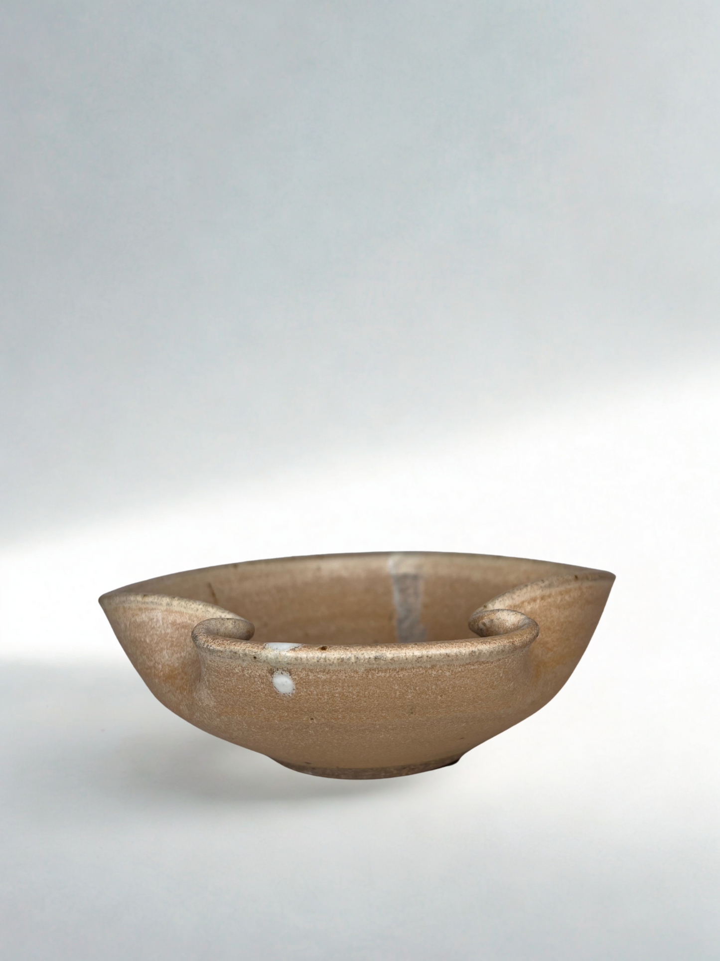 Handmade Studio Pottery Bowl – Natural Glaze with Sculptural Form