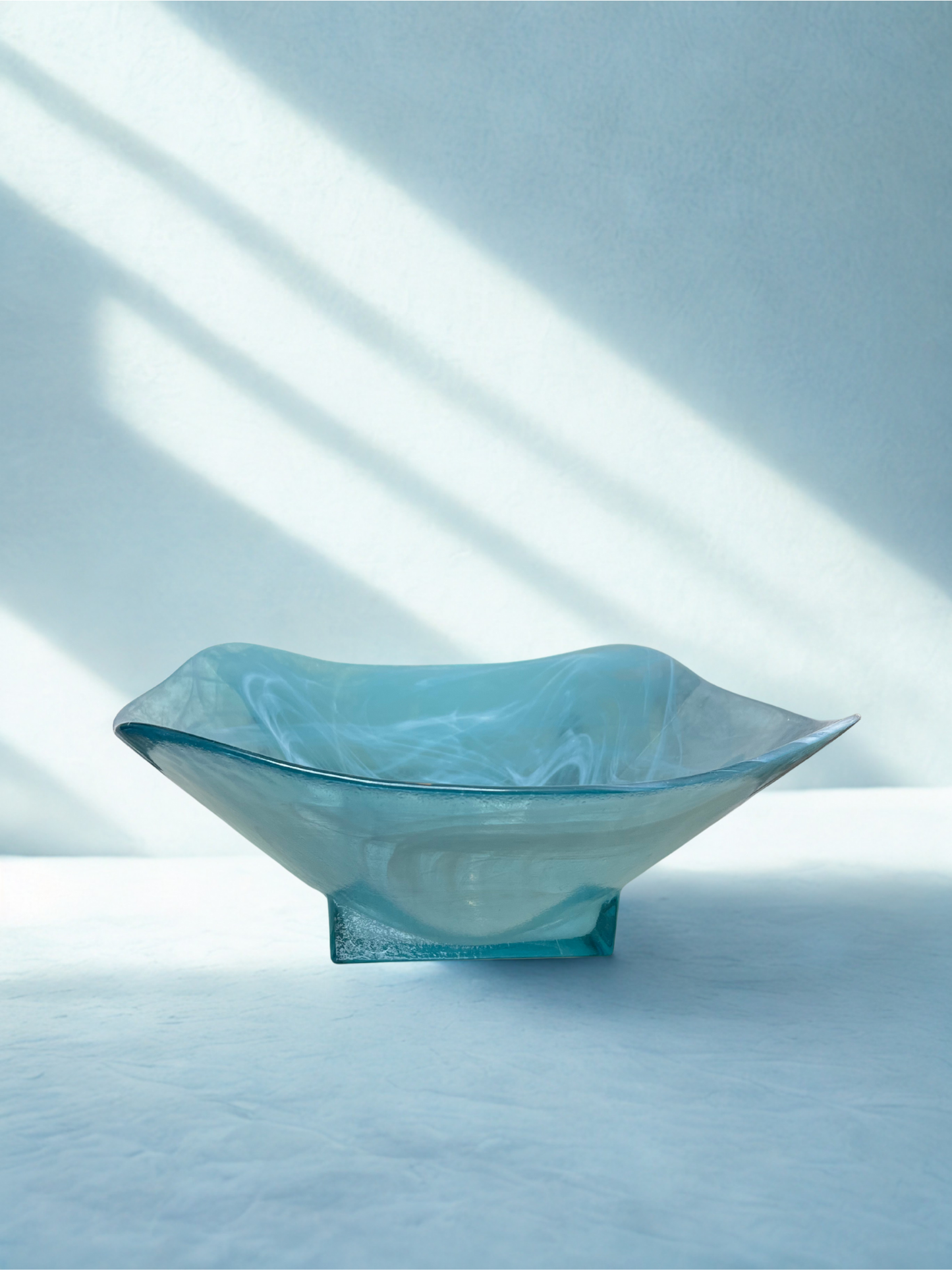 San Miguel Style Aqua Glass Bowl – Made in Spain