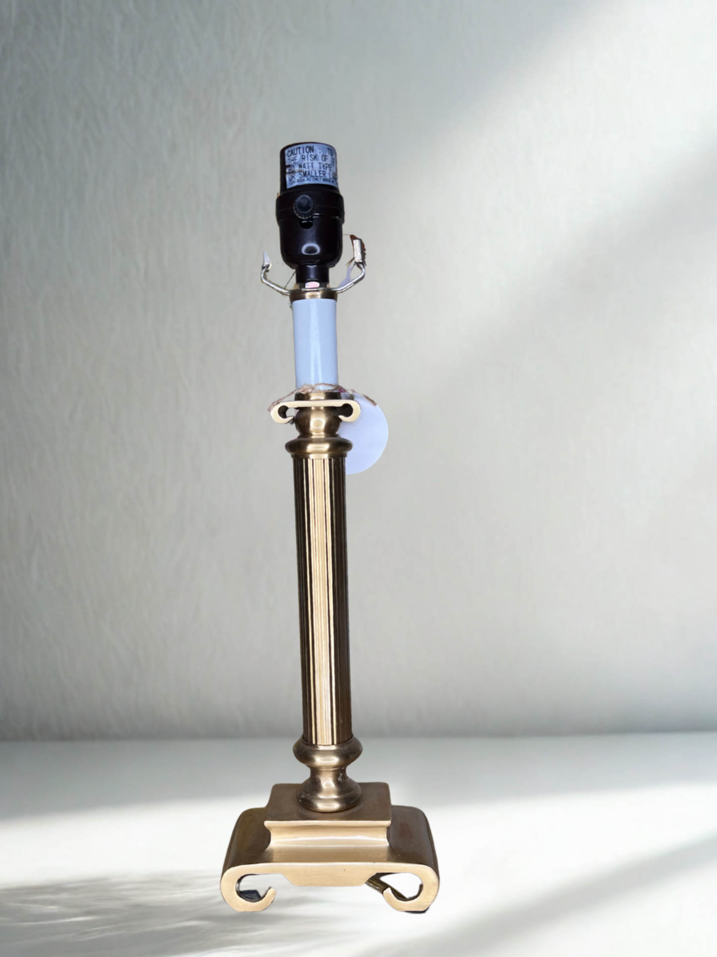 Vintage Brass Table Lamp Base – Classic Column Design