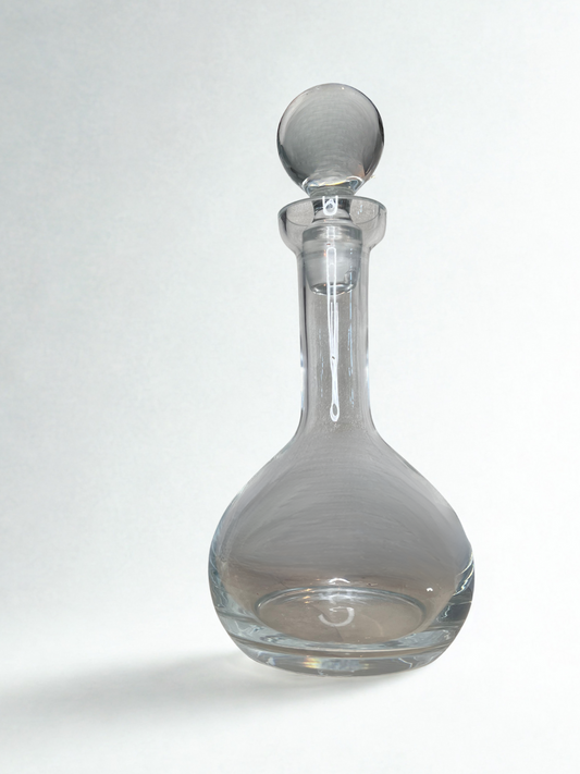 Minimalist Vintage Glass Decanter with Ball Stopper