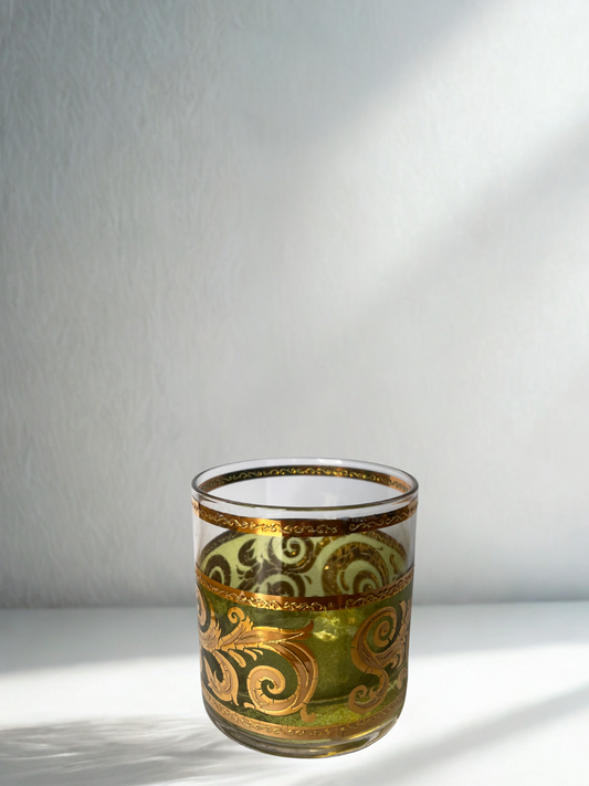 Vintage Venetian Gold Scroll Glass – Italy