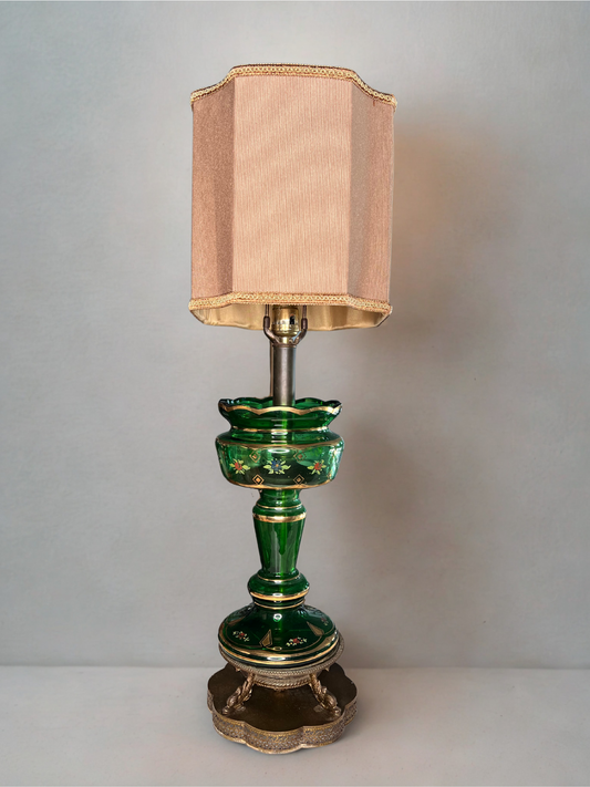 Emerald Bohemian Lamp - 32.3" tall