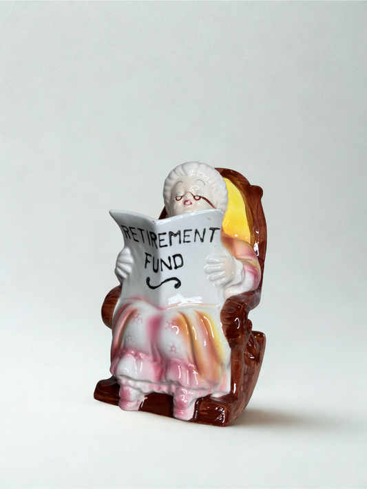 Vintage "Retirement Fund" Grandma Figurine Bank
