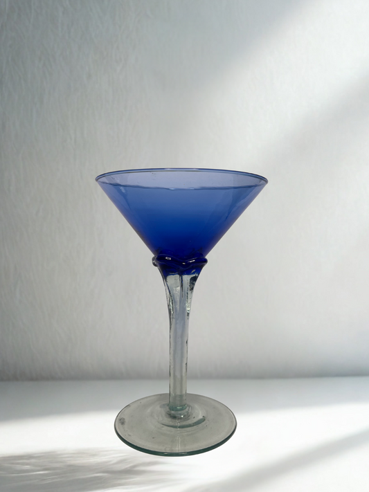 Cobalt Blue Martini Glass