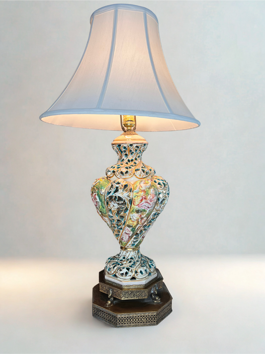 Baroque Cherub Lamp - 33 tall