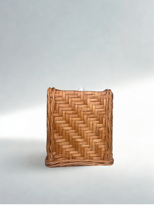 Woven Rattan Tissue Box Cover