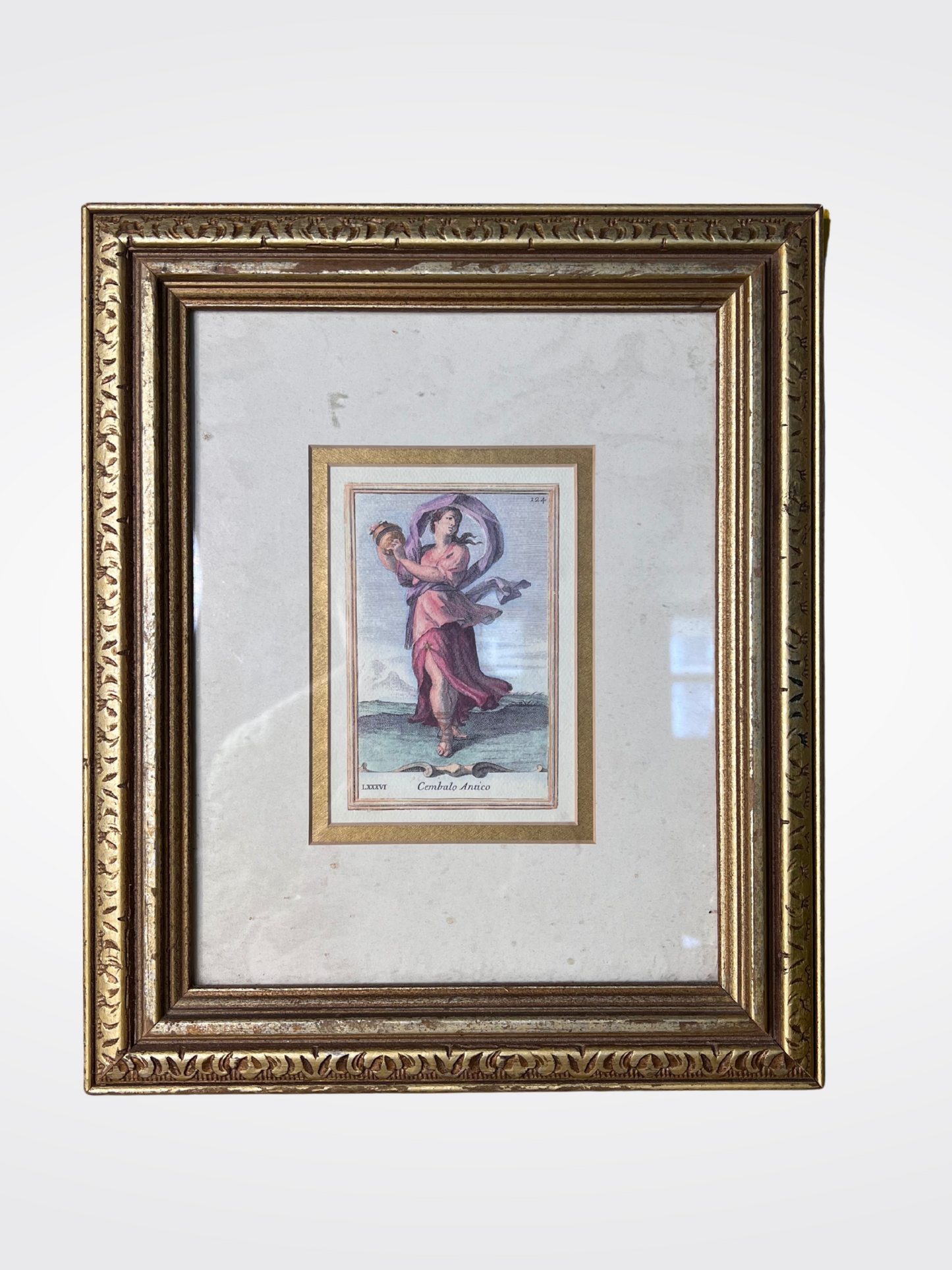 Framed Neoclassical Print – Comodo Antico, Roman Costume Engraving