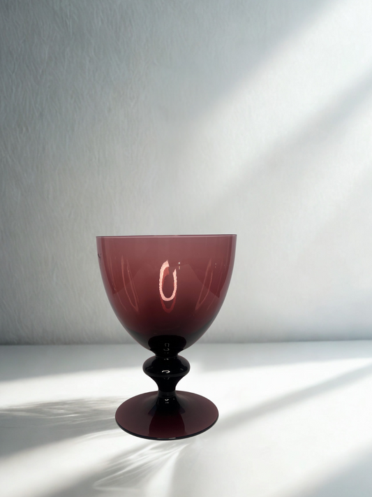 Glossy Plum Round Dessert Coupe