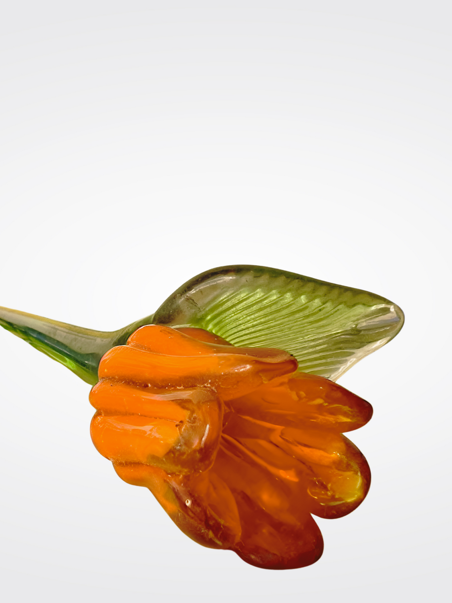 Murano Glass Blue Calla Flower Stem – Handcrafted in Venice
