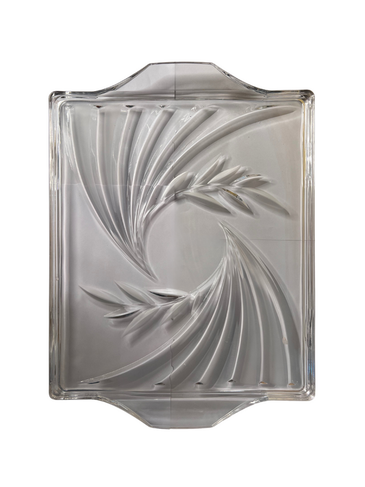 Vintage Cut Glass Rectangular Serving Tray