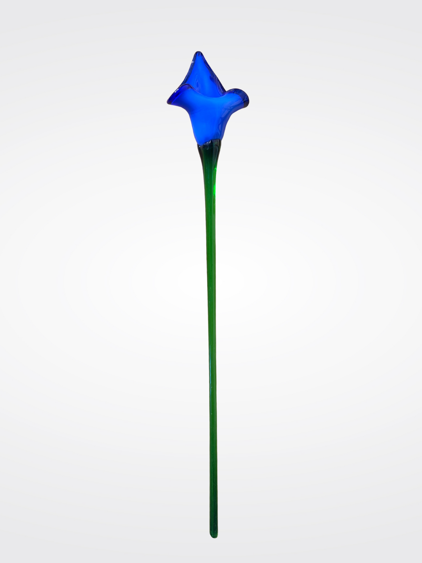 Murano Glass Blue Calla Flower Stem – Handcrafted in Venice