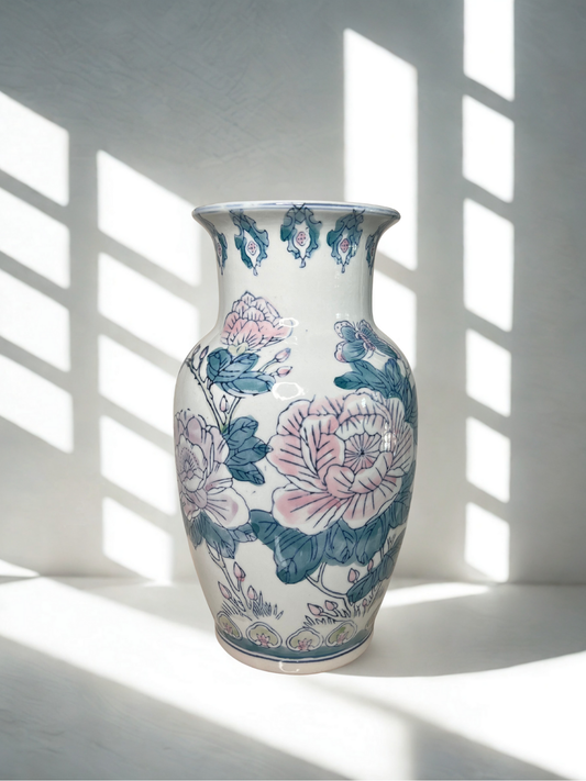 Vintage Hand-Painted Porcelain Vase – Floral Motif