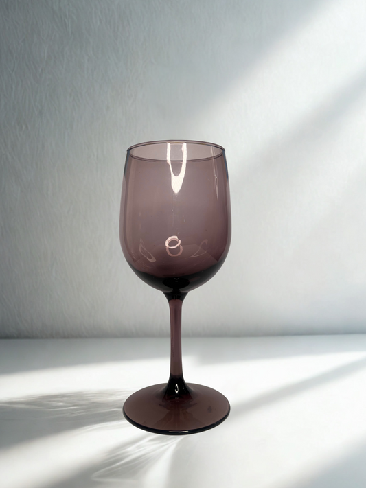 Smoky Plum Round Bowl Wine Glass