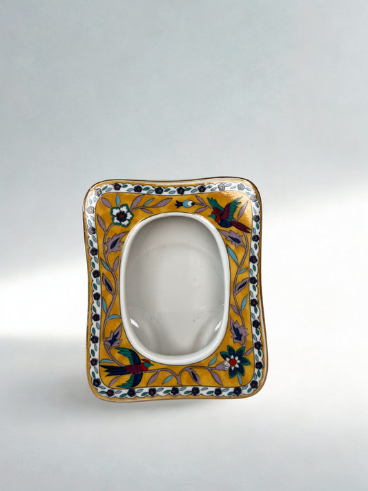 Silk Road Takahashi Porcelain Picture Frame – 1983 Hand Decorated