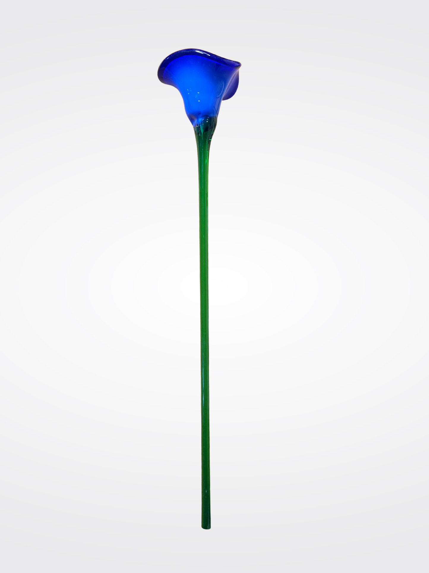 Murano Glass Blue Calla Flower Stem – Handcrafted in Venice