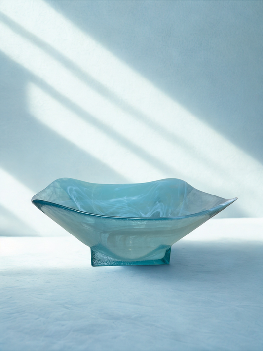San Miguel Style Aqua Glass Bowl – Made in Spain