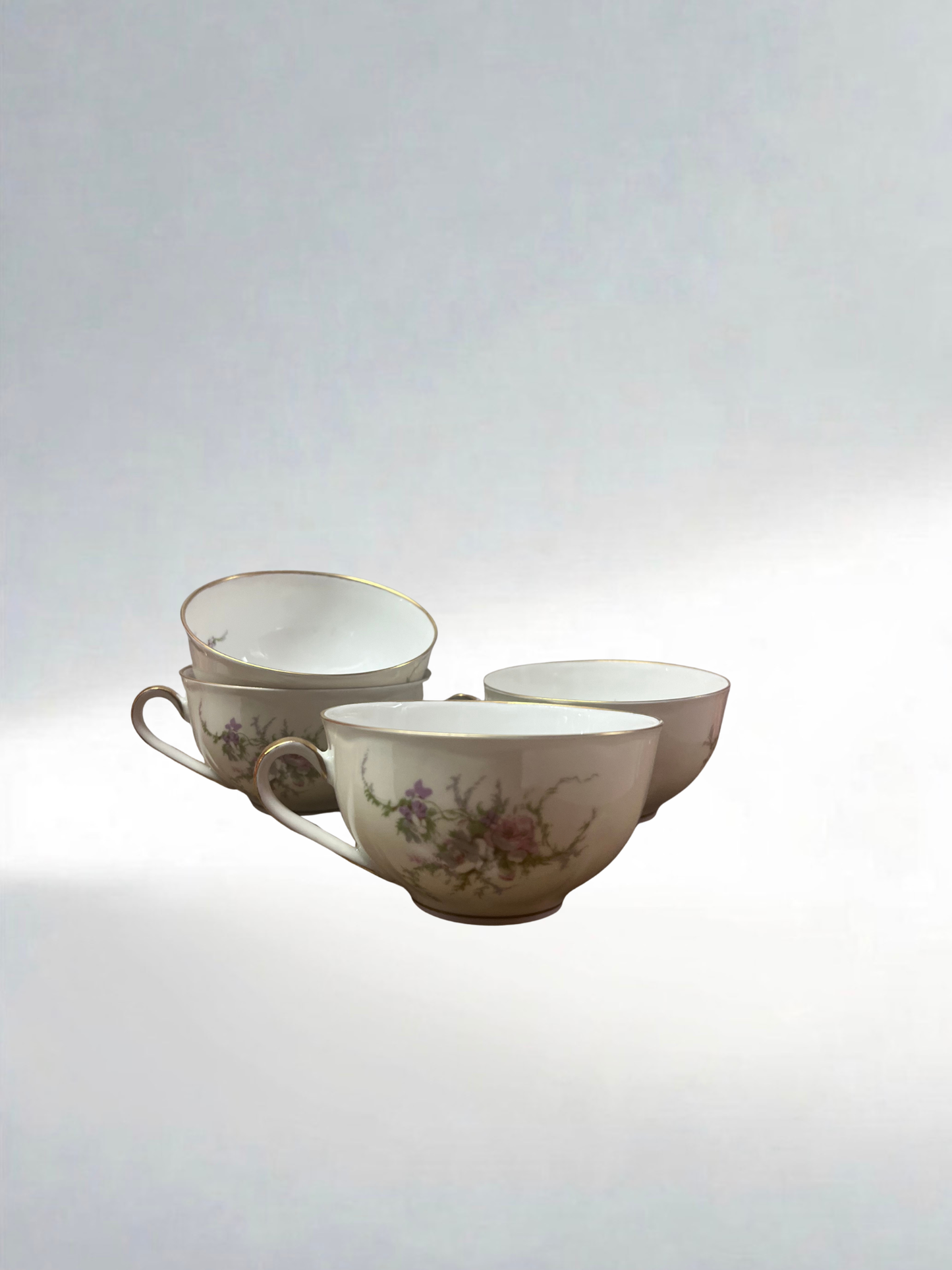 Theodore Haviland New York China Cups in the "Rosalinde" Pattern